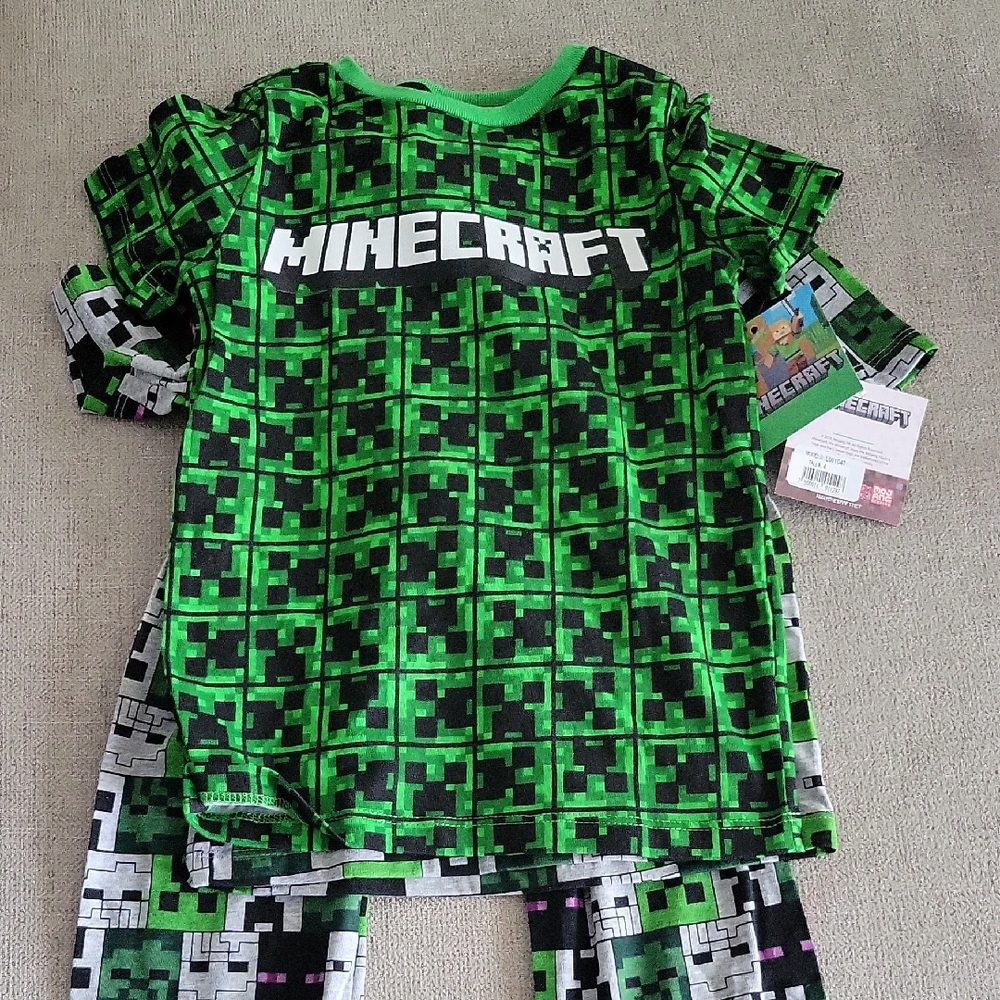 Minecraft Kids Pajama Set - Green